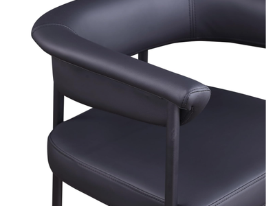 Set of 2 Counter Stool, Soft Vegan Leather Meridian Furniture 428Black-C Malin Collection Modern