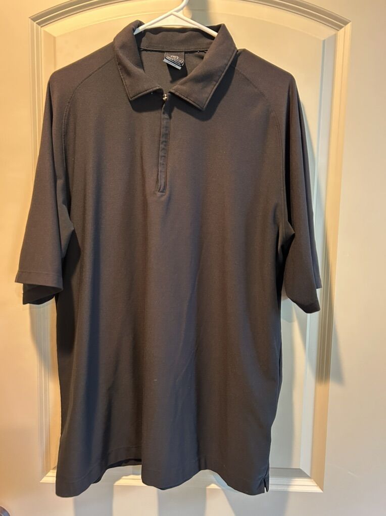 Nike Golf Knit 1/4 Zip Up Polo Black Large