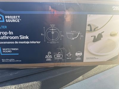Drop in sink basin