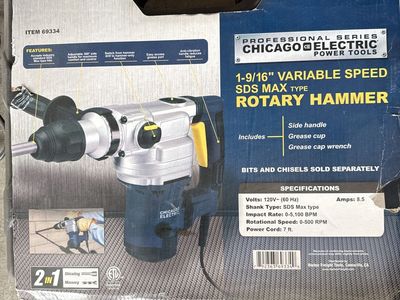 Rotary Hammer 1 9/16” variable speed