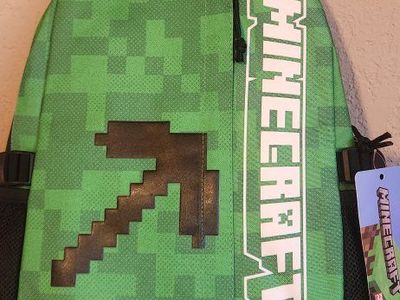 New Minecraft Creeper kids school backpack