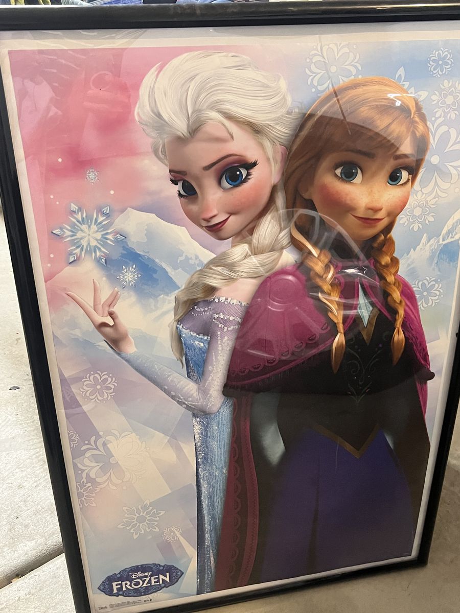 Frozen Poster Anna and Elsa Framed