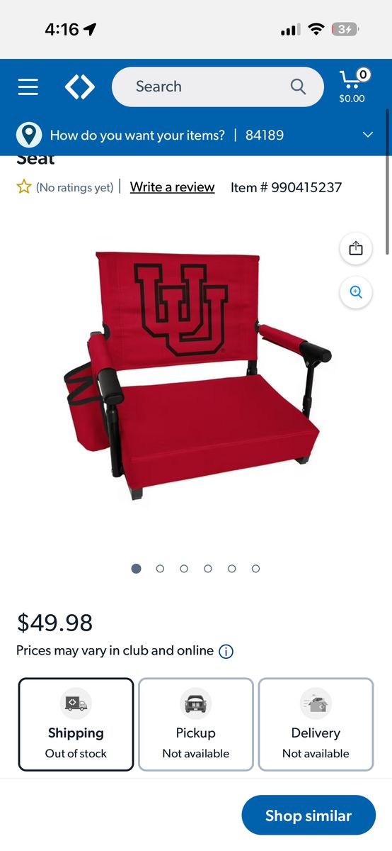 Utah Utes Padded Stadium Chairs - 2 Total
