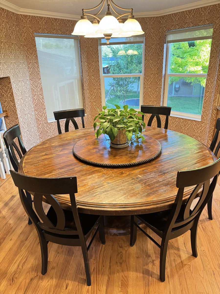 Beautiful custom solid wood 6 foot table