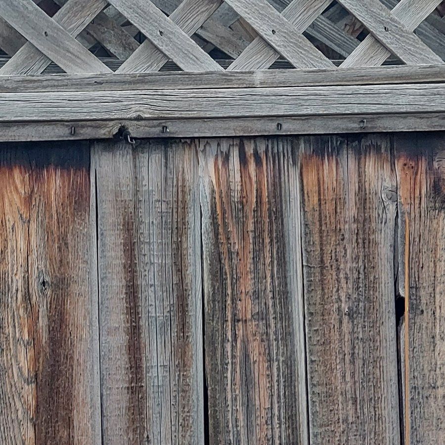 Rustic weathered fence panels