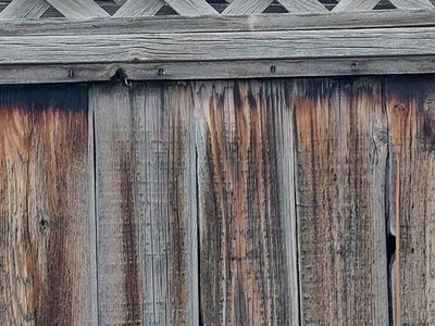 Rustic weathered fence panels