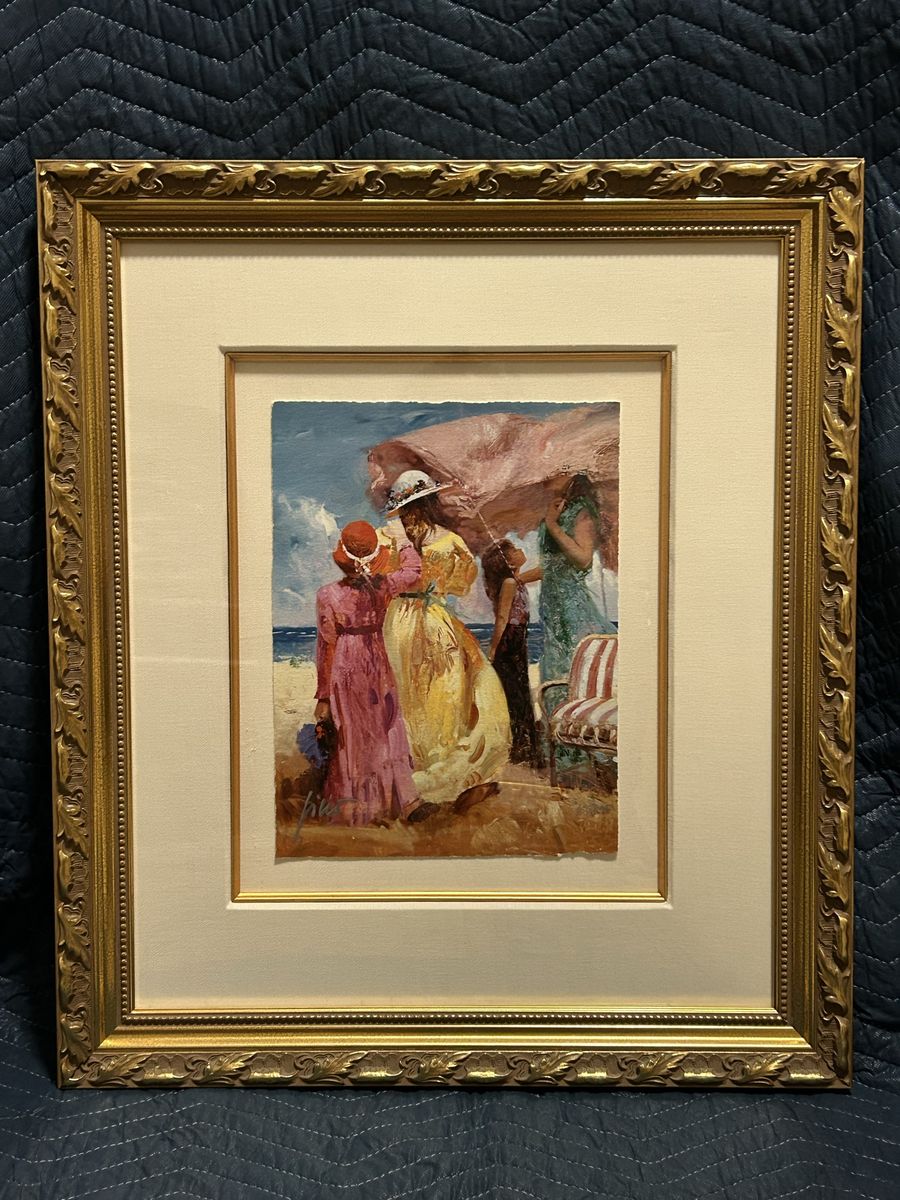 Pino signed and numbered “Remembrance of Moments Past” or “ Infinity “ by Daeni Pino - Gold Framed & Matted Art