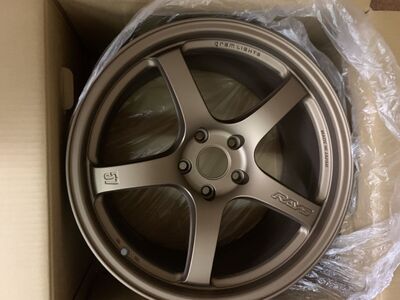 GramLight 57CR 18x9.5 +38 offset with 5x114.3 bolt pattern in Bronze Gram Light WGCRX38EA2 Subaru WRX STI EVO Mazda 3