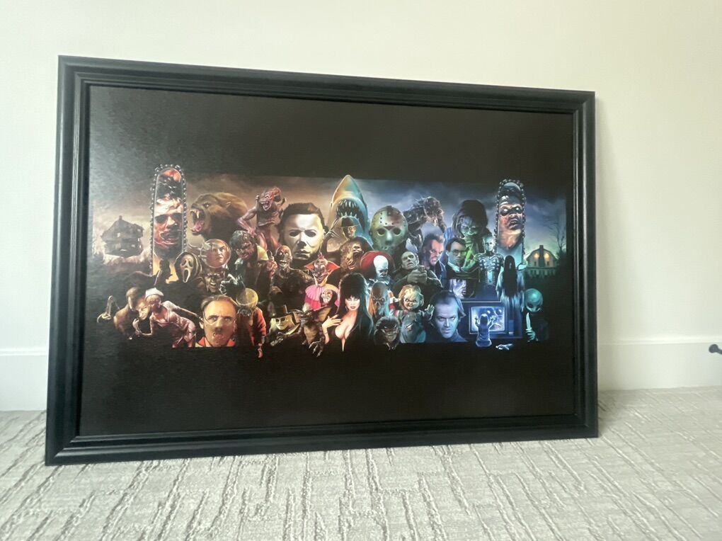 framed wall art Old school 26x35 horror movie