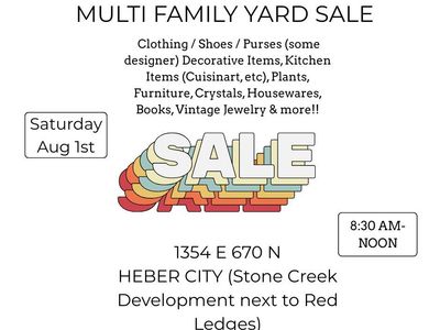 Multi-Family Garage Sale Saturday August 1st!