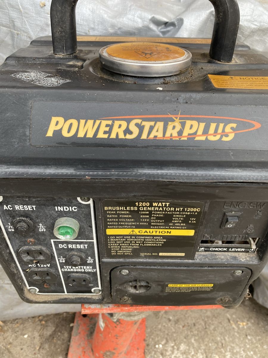 Powerstar Plus 1200W Portable Brushless Generator HT 1200C
