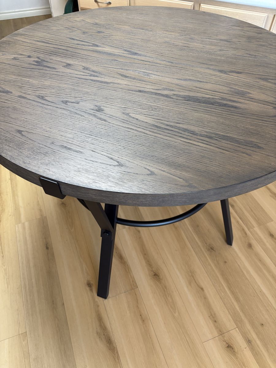48 inch round counterheight table with 2 chairs