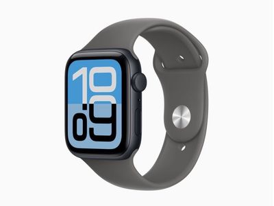 Apple Watch SE (3rd Gen) 44mm GPS - Midnight Aluminum Case, Stone Gray Sport Band S/M