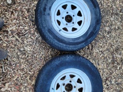 Used Trailer Tires with Rims - Set of 2