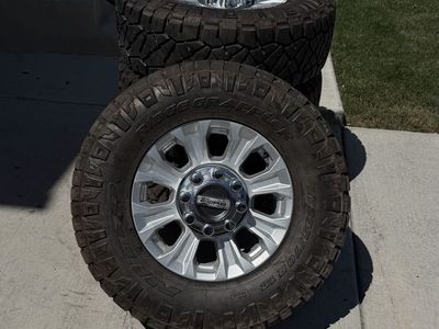 Ford F350 Rims and Tires 295/70R18 Nitto Ridge Grappler Load E Almost New