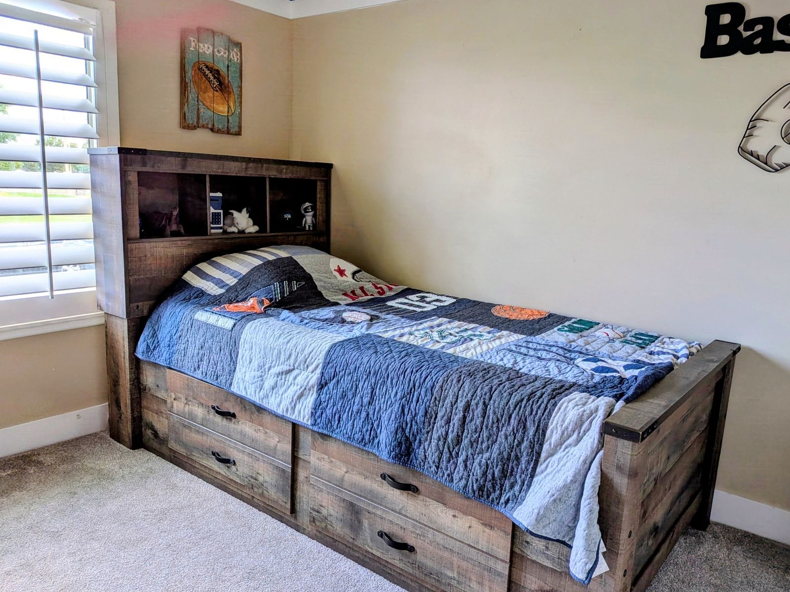 Ashley Furniture Trinell Twin Bookcase Bed with Under-Bed Storage (retails brand new for $850).