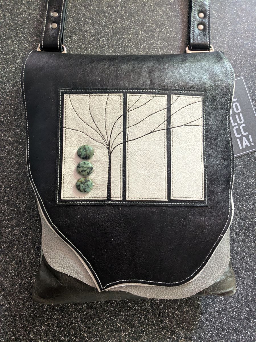 Handmade leather crossbody bag