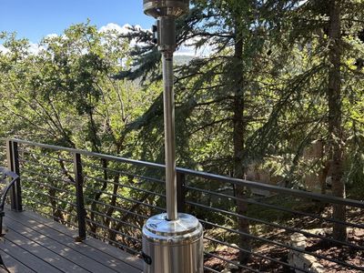 Set of 2 Stainless Steel Standing Patio Propane Heaters with Tanks