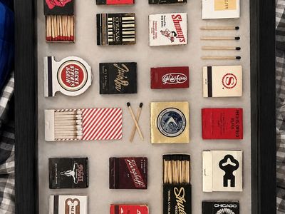 Vintage Matchbox Shadow Box Display Collection
