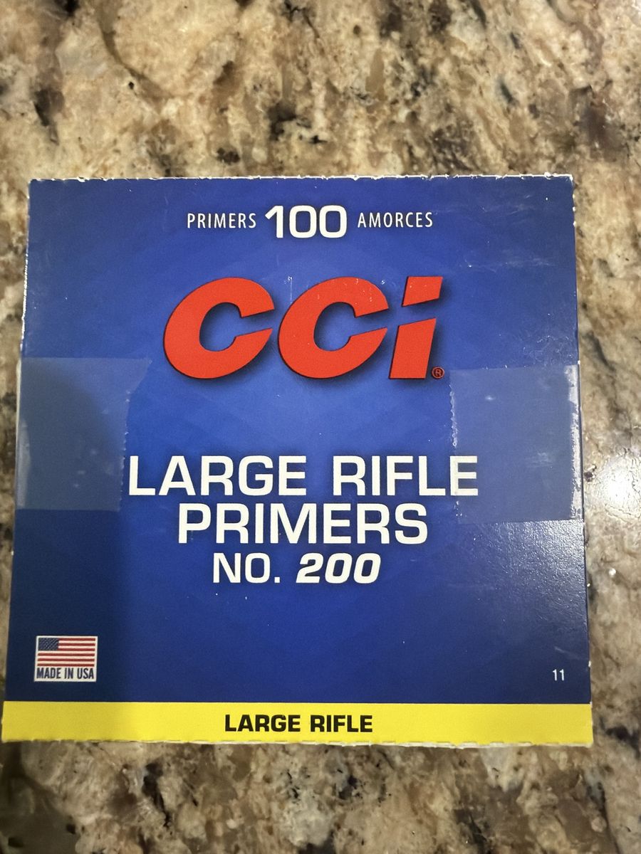 CCI Large Rifle Primers No. 200 - 100 Count Box