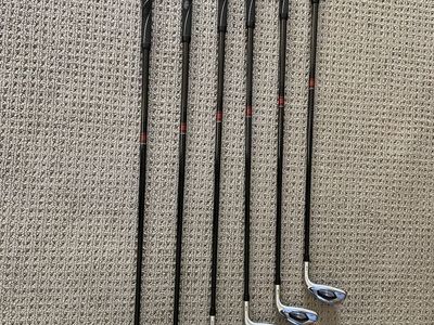 Titleist AP3 irons, graphite shafts and PW & Gap Wedge