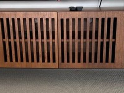 Modern Walnut TV Stand / Media Console – 80" – Excellent Condition = $150