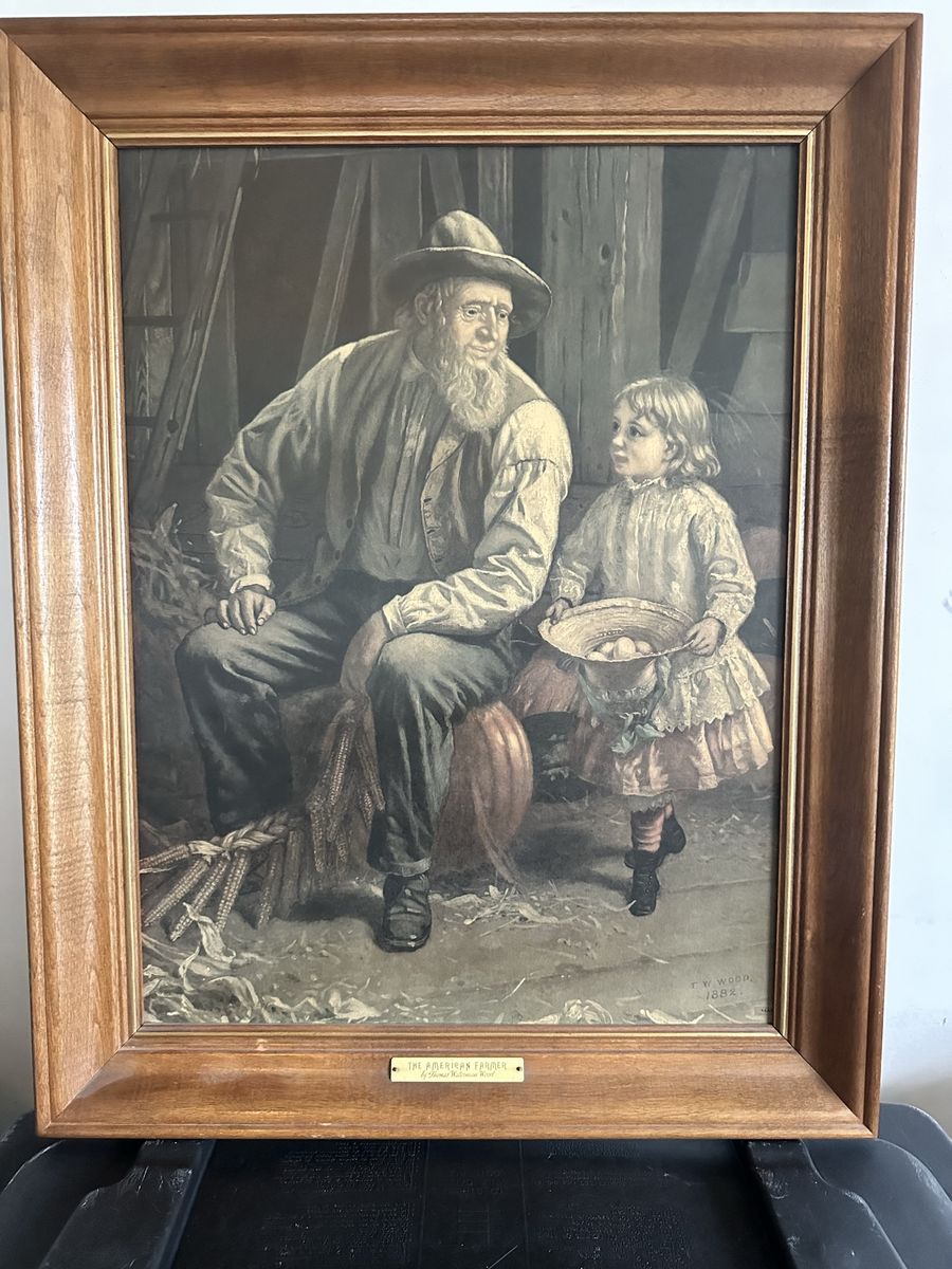 The American Farmer Framed Print by Thomas Waterman Wood 1882