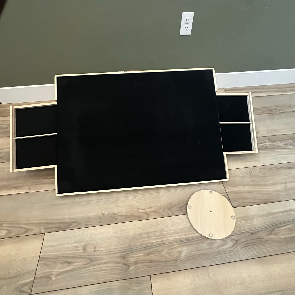 Tilting, Rotating and Foldable Puzzle Table with drawers and lazy Susan