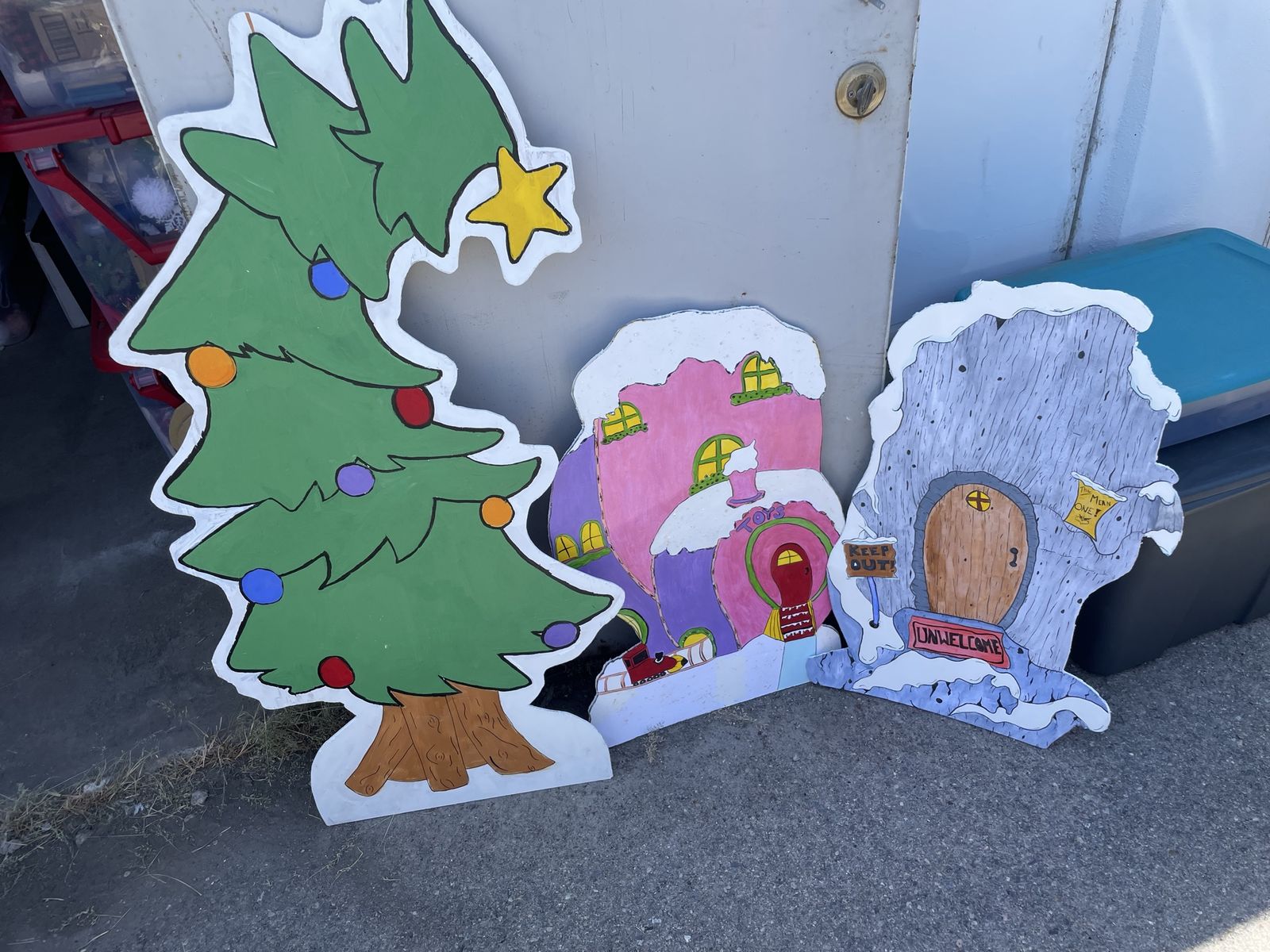 Grinch Whoville Christmas Decorations Hand Painted Cutouts, everything you need for a Merry Grinchmas