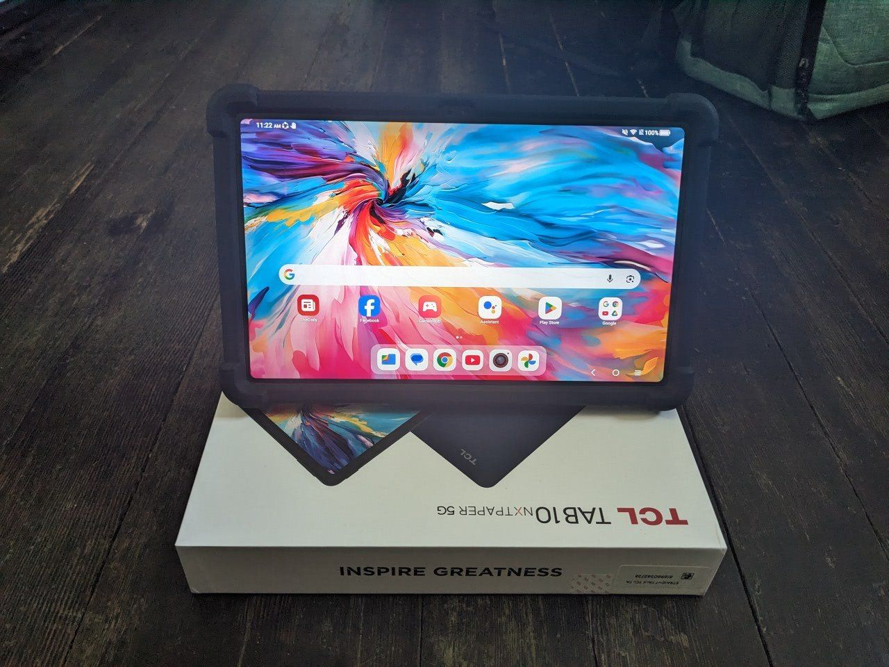 TCL TAB10 NXTPAPER 5G Tablet in Black with Rugged Case - Excellent Condition