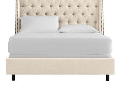 World Market Queen Bedframe, Boxspring, & Headboar