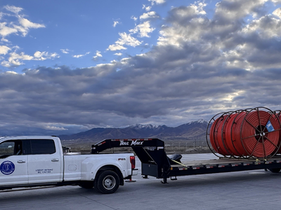 Gooseneck 40ft flatbed Trailer with Winch and Mega Ramps