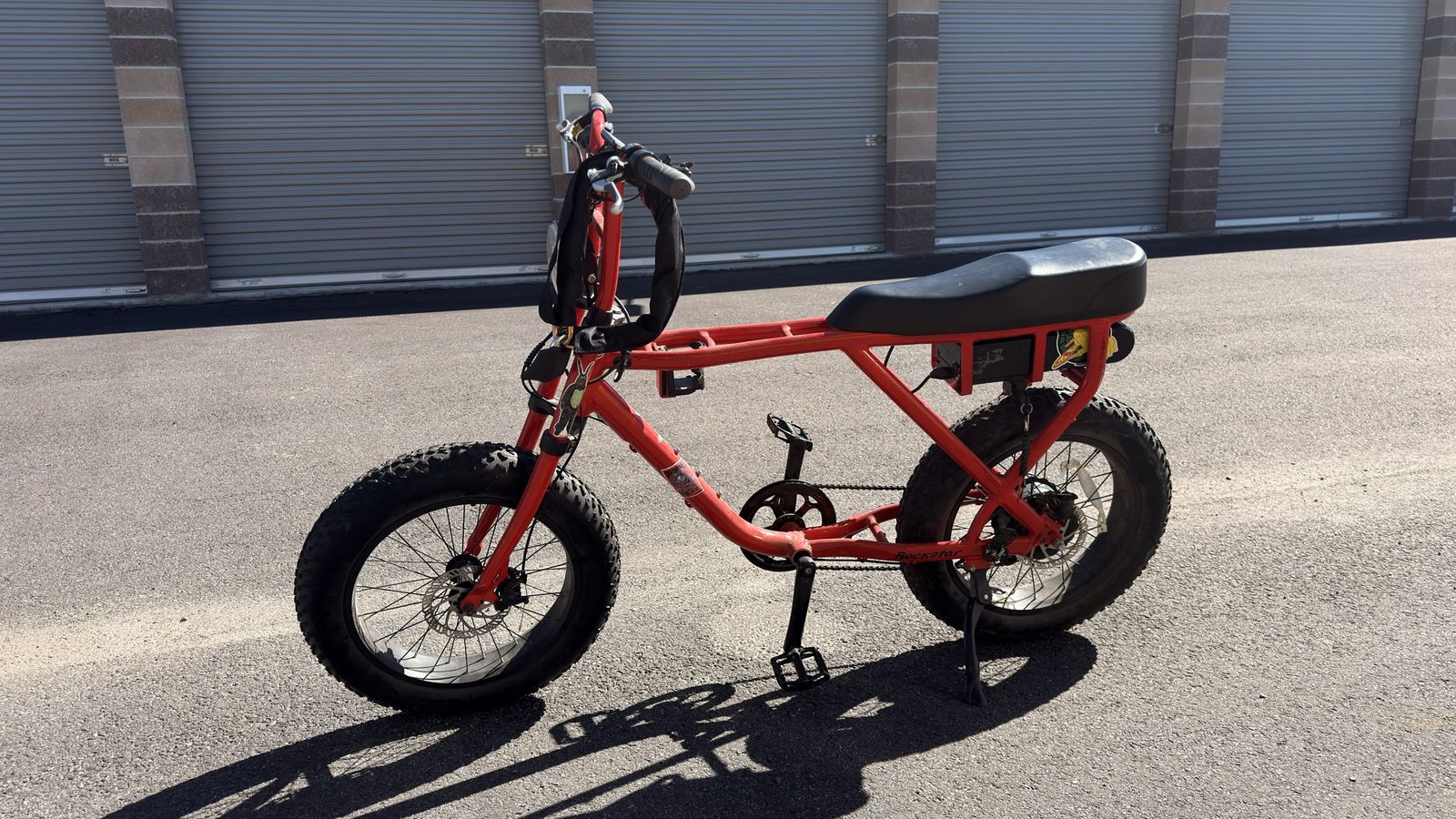E-Bike - Red Frame, Fat Tires, Powerful Headlight
