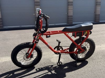 E-Bike - Red Frame, Fat Tires, Powerful Headlight