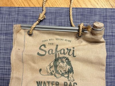 Vintage Automobile SAFARI Water Bag with Guaranteed Scotch Flax & Lion Branding