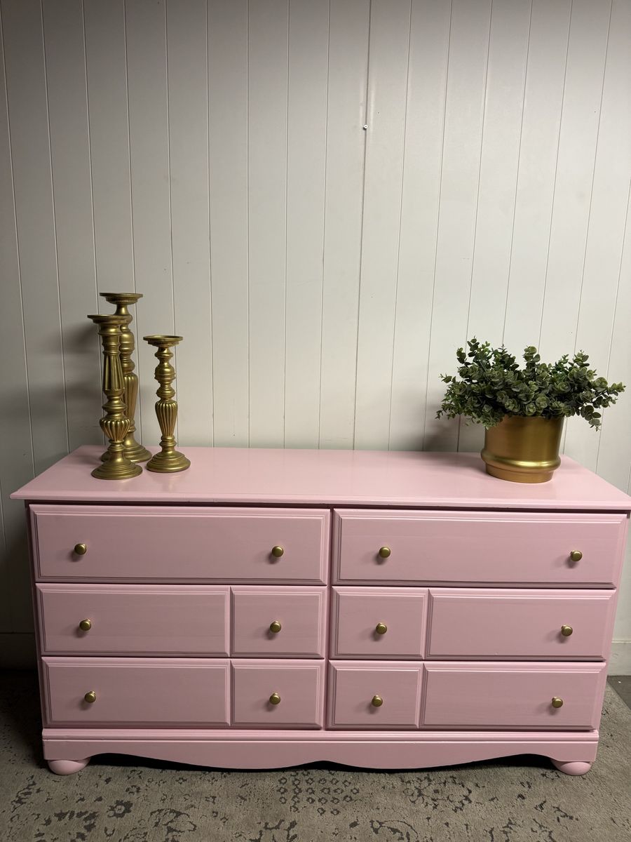 Pink long dresser 