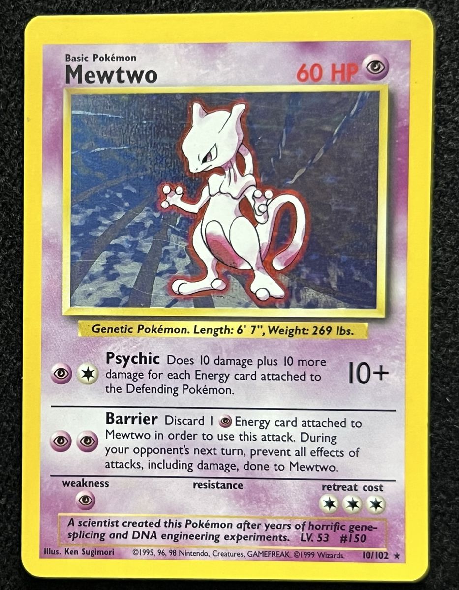 (NM) Mewtwo 10/102 Holo - Pokemon Base Set