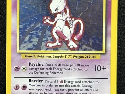 (NM) Mewtwo 10/102 Holo - Pokemon Base Set