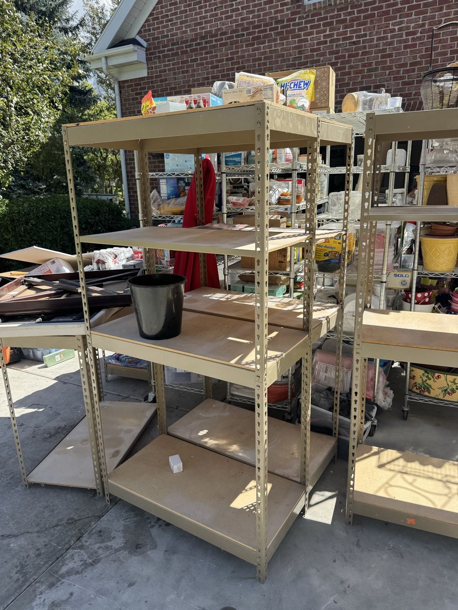 Garage storage shelves