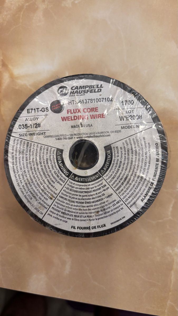 Campbell Hausfeld WE2098 .035-1/2# E71T-GS Flux Core Welding Wire - New, Sealed