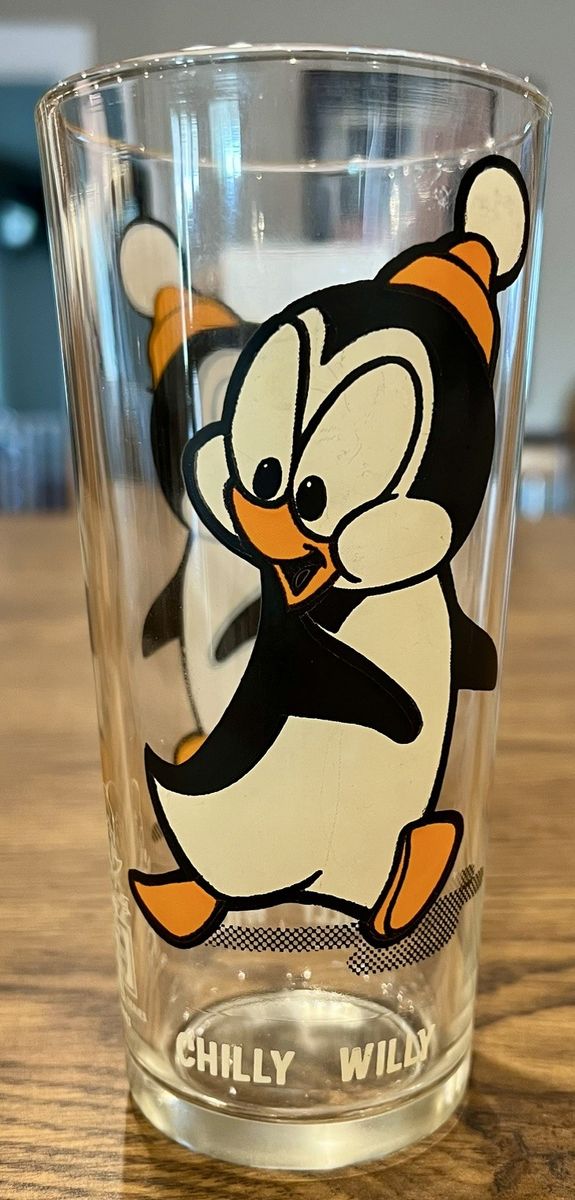 Vintage 1970s “Chilly Willy” Pepsi Collector Series 16-ounce Glass Cup - Walter Lantz artwork