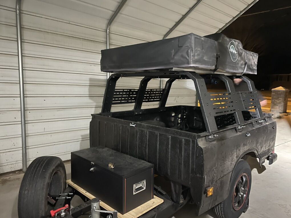 Overland Trailer With Rack And Tent