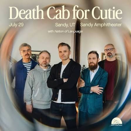 3 Death Cab for Cutie Tickets - Sandy Amphitheater - July 29, 2026 - SEC 1 Row K, Seats 1, 3, 5