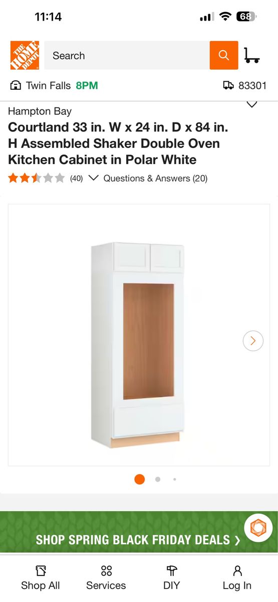 Double wall oven kitchen cabinet new