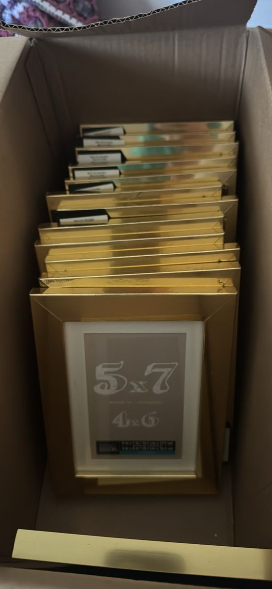 Studio Decor Gold 5x7 Picture Frame with Mat for 4x6 Photos - Case of 12