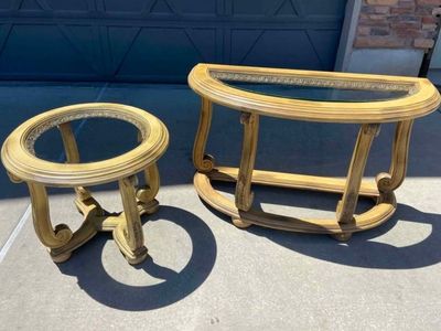 vintage Thomasville Grecian-style sculptural tables