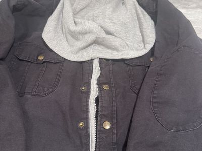 Dickies XL/2XL (46-48) Black Canvas Hooded Work Jacket - Excellent Condition