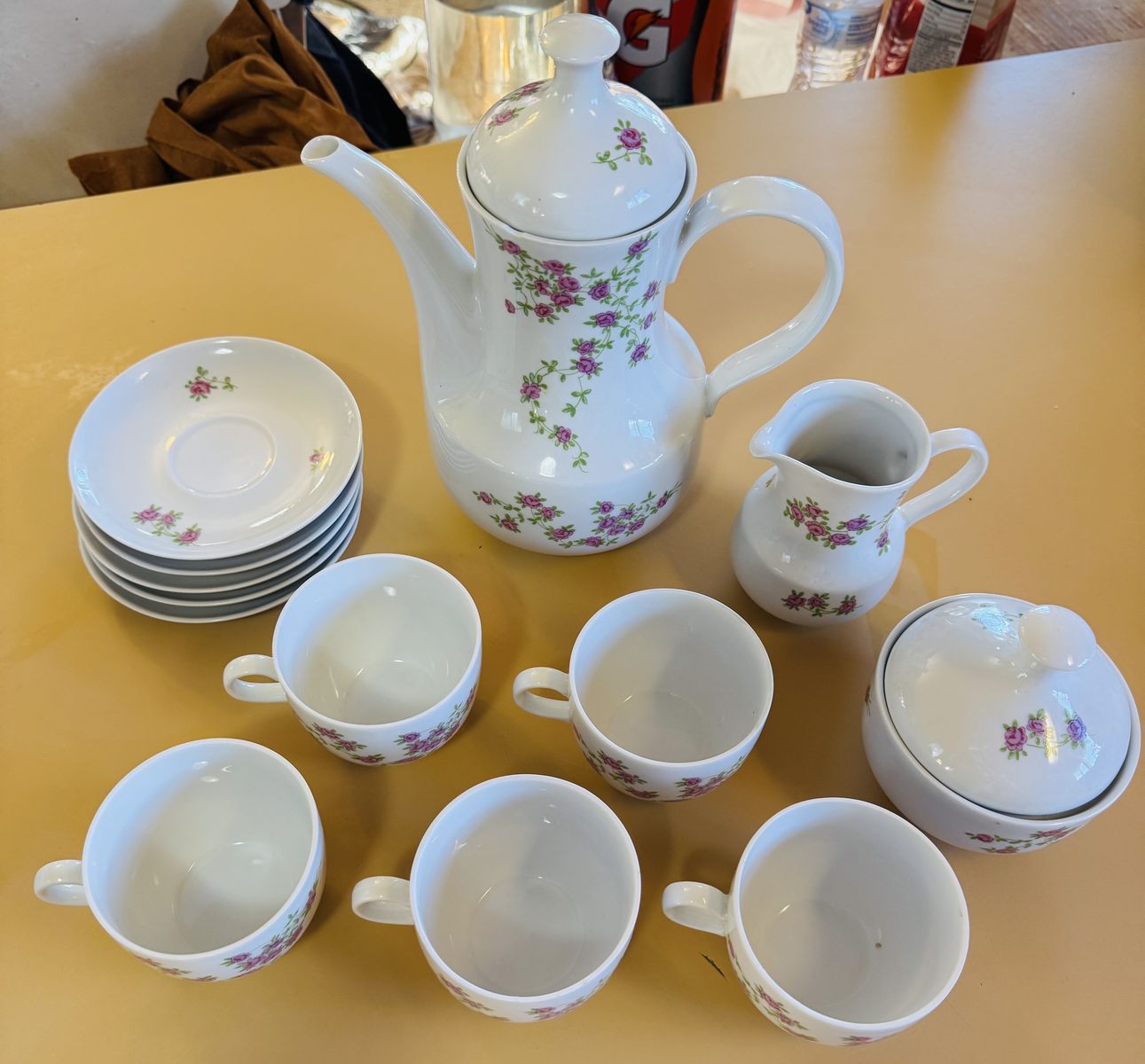 Teapot Set | 13pc tea party set, 5 cups and plates