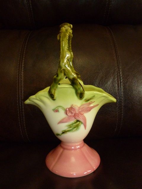 Hull Art Pottery Handled Basket - Vintage - Mint Condition