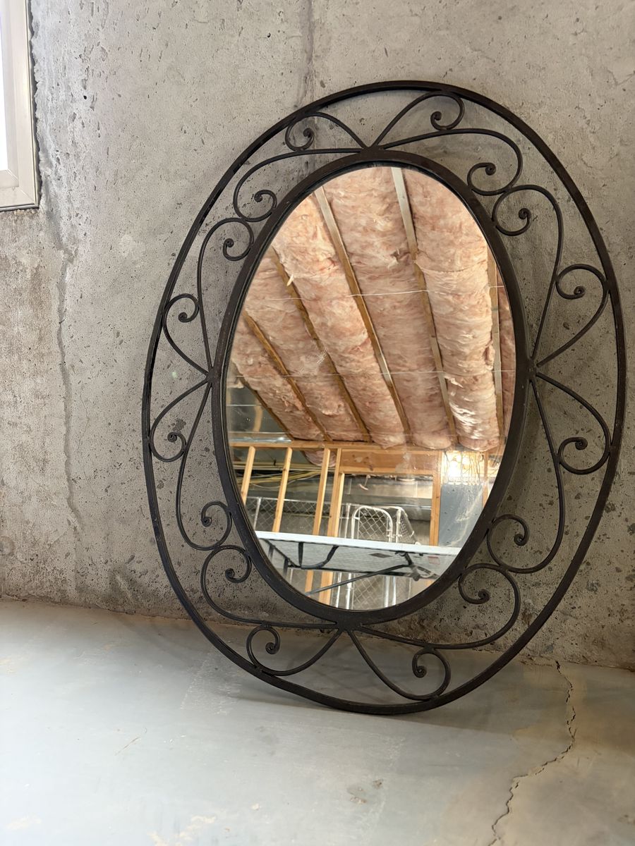 Metal framed mirror